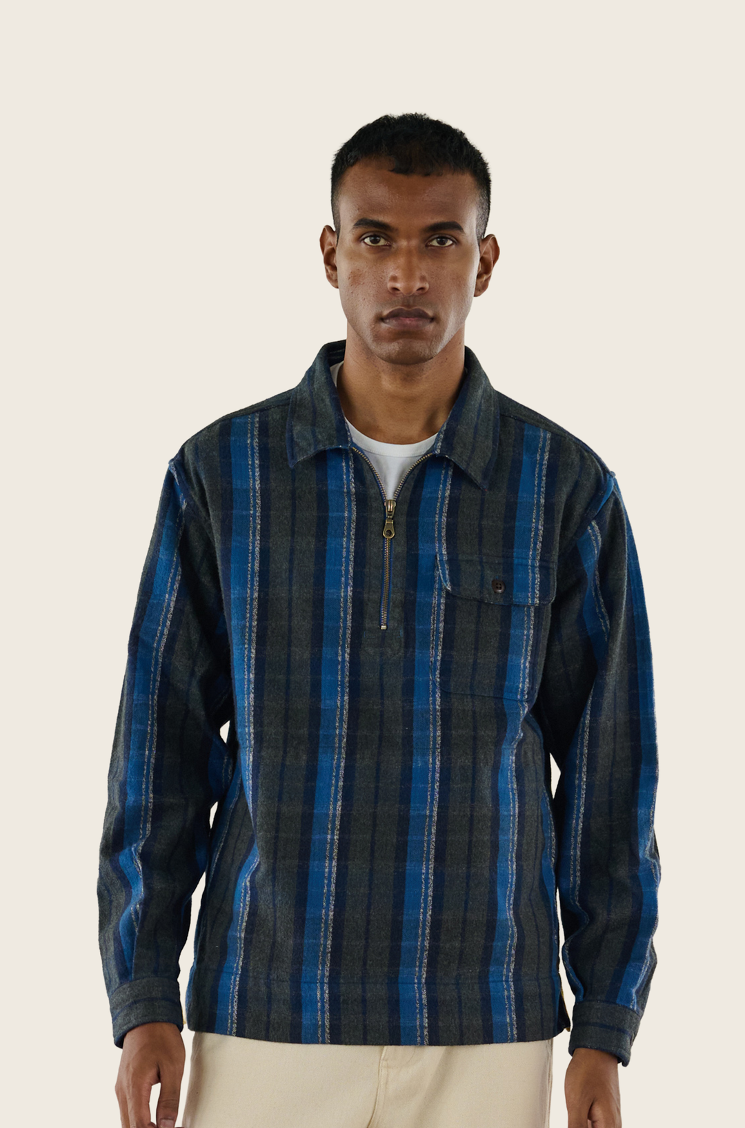 N°180 Collared Half Zip Long Sleeve – Original Madras Trading Company