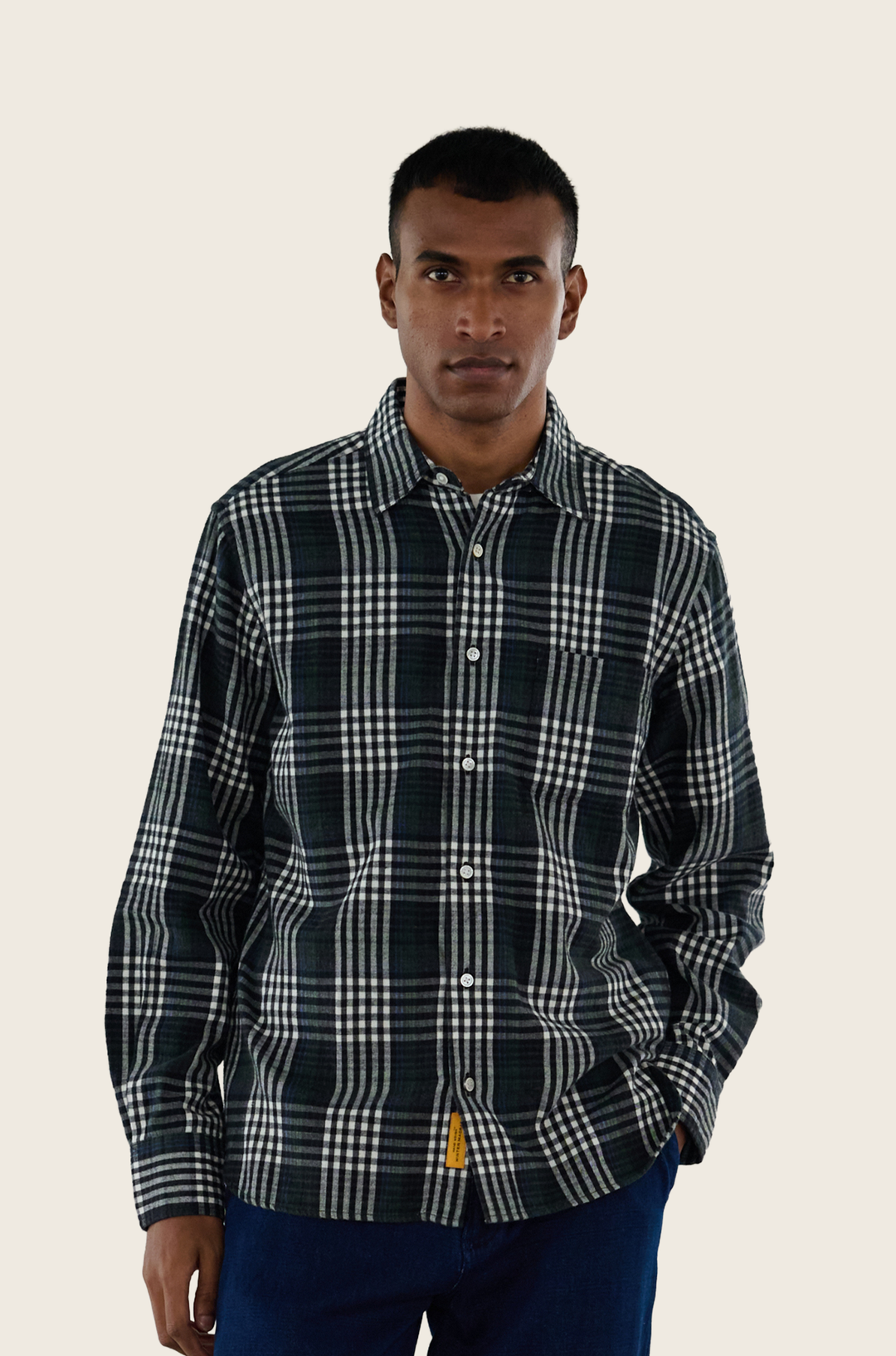 N°7 Straight Collar Long Sleeve Shirt – Original Madras Trading