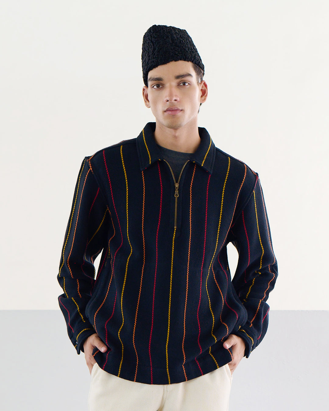 N°180 Collared Half Zip Long Sleeve – Original Madras Trading Company